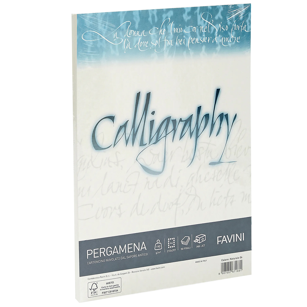 Favini Pergamena Calligraphy Paper A Naturale Graffiti Box Shop