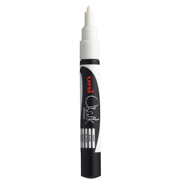 Uni Chalk "Kreide" Marker PWE-3MS (0,9-1,3mm) - White