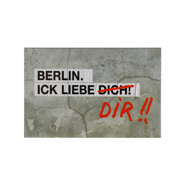 Kühlschrankmagnet "Notes Of Berlin - Berlin, ick liebe dir!!" (80x54mm)