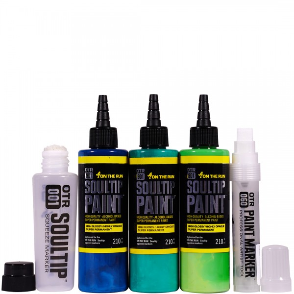 OTR.901 "Soultip Paint Refill (210ml)" + Empty Marker 5er Set 9