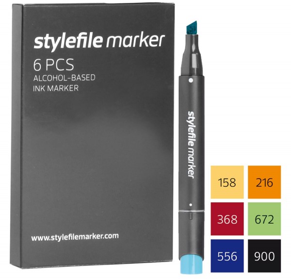 Stylefile Twin Marker "Classic Starter Kit" 6er Set 01