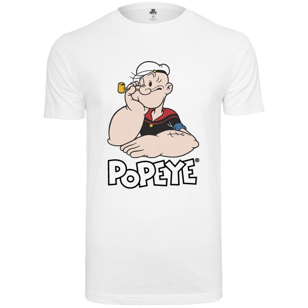 Merchcode T-Shirt "Popeye Logo And Pose Tee" White