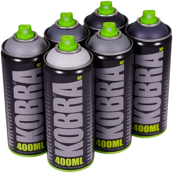 Kobra "New HP Grey Tones Sixpack" (6x400ml)