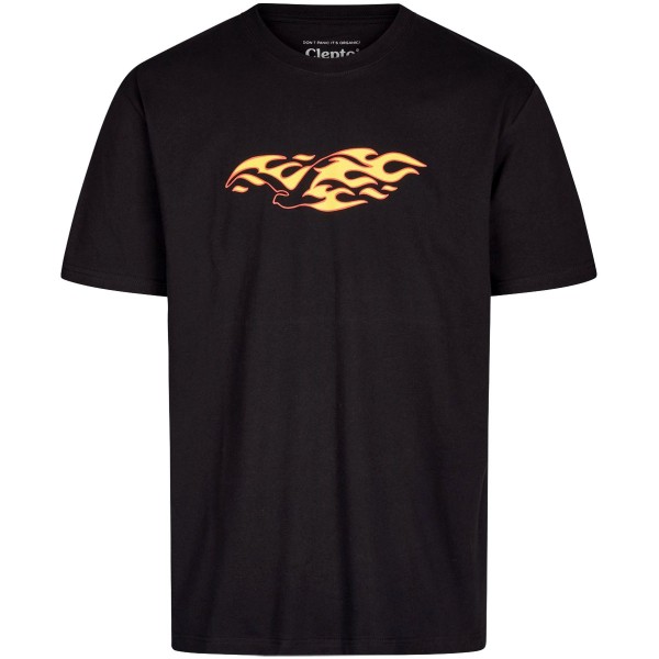 Cleptomanicx T-Shirt "Flaming Gull" Black