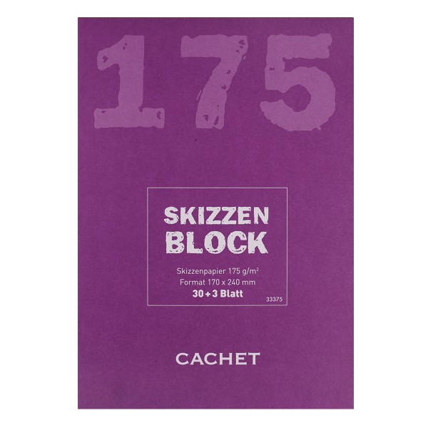 Vang "Skizzen Block Cachet" 175g Naturweiß (17x24cm)