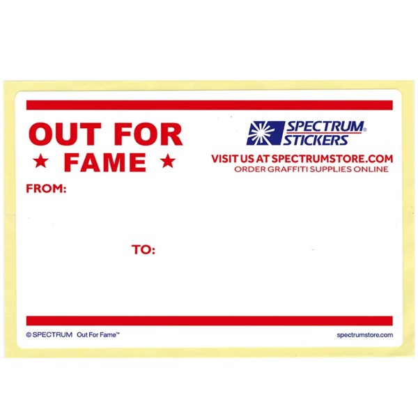 Tagsticker "Out for fame 100er Pack" (105x72mm) 