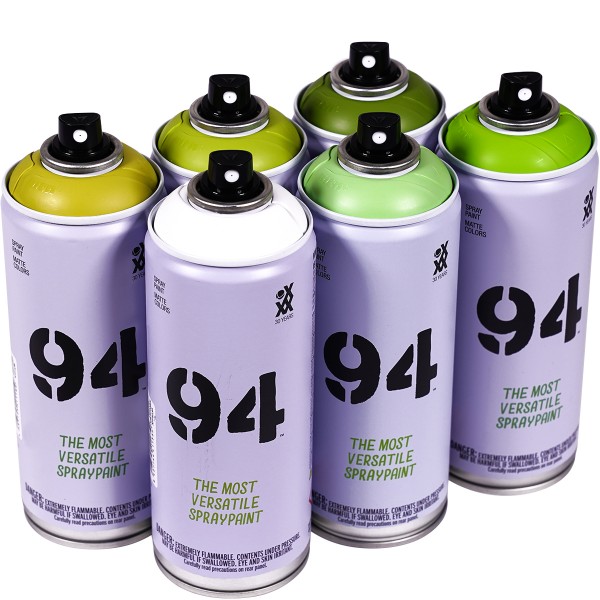 MTN 94 "Multi Color Sixpack - Green Leaf Tones" (6x400ml)