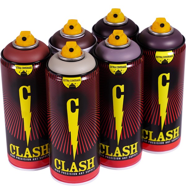 Clash "Paint Multi Color Sixpack Ash Tones" (6x400ml)