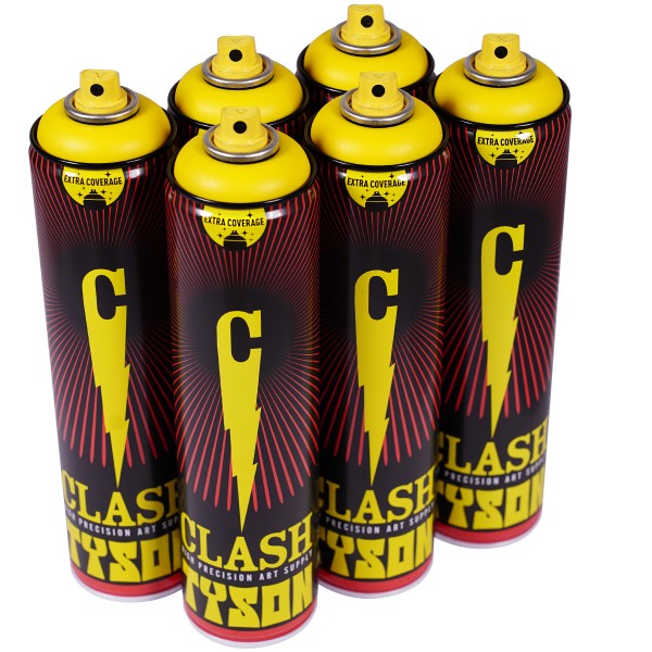 Clash Paint "Tyson One Color Sixpack - Yellow" (6x600ml)