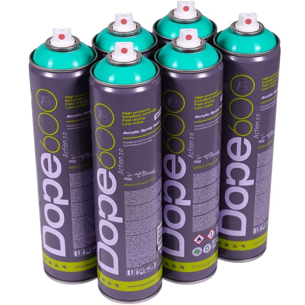 Dope "Action Paint 2.0 One Color Sixpack Mint" Silver Killer (6x600ml)