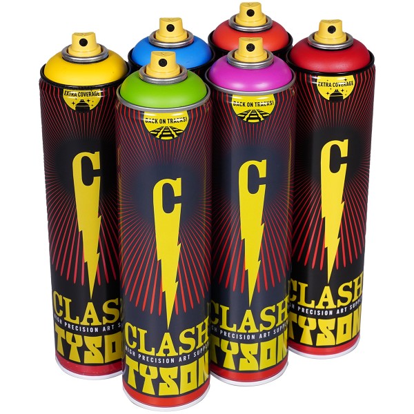 Clash Paint "Tyson Sixpack - Creative Chaos Colors" (6x600ml)