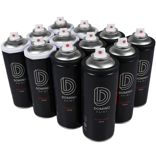 Domino "Smart" 12er Box Black-White (12x400ml)