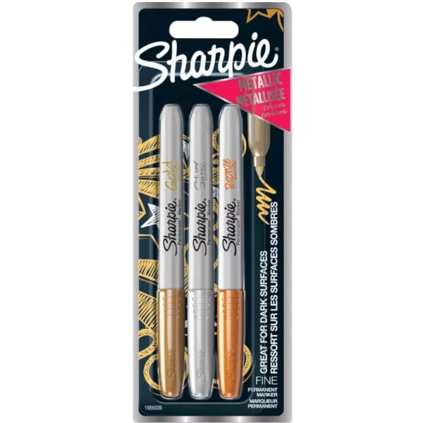 Sharpie "Metallic" Marker 3er Set (2-5mm)