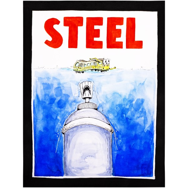 "The Realsteel - Steel (Original)" 30x40cm