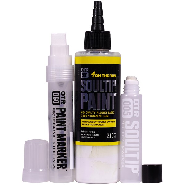 OTR.901 "Soultip Paint (210ml)" + Empty Marker 3er Set - White