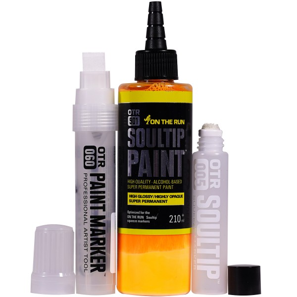 OTR.901 "Soultip Paint (210ml)" + Empty Marker 3er Set - Neon Orange