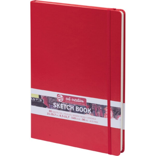 Talens "Art Creation Hardcover A4 Sketch-Notizbuch" (21x29,7cm) Hochformat - Rot