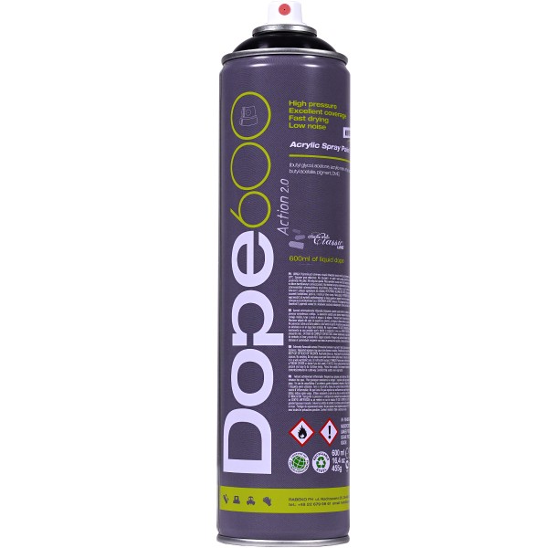 Dope "Action Paint 2.0 Black Matt" Silver Killer (600ml)