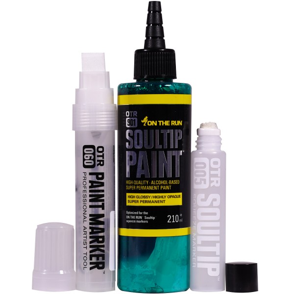 OTR.901 "Soultip Paint (210ml)" + Empty Marker 3er Set - Grass Green