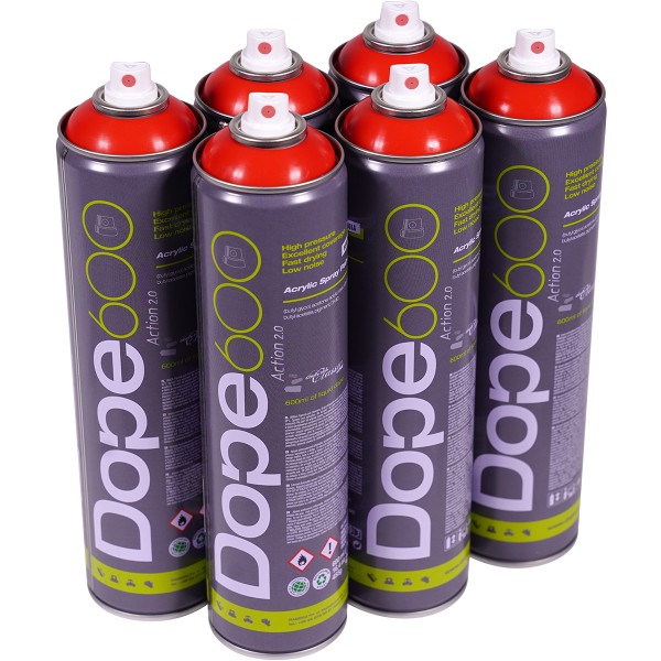 Dope "Action Paint 2.0 One Color Sixpack Signal Red" Silver Killer (6x600ml)