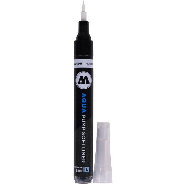 Molotow "Aqua Ink" Softliner Brush (1mm) Deep Black