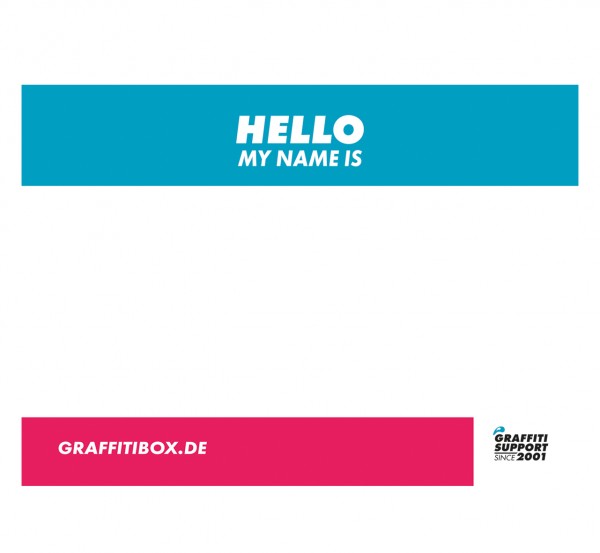 Super Deal "HELLO MY NAME IS.." Gbox Tagsticker (10x15cm)
