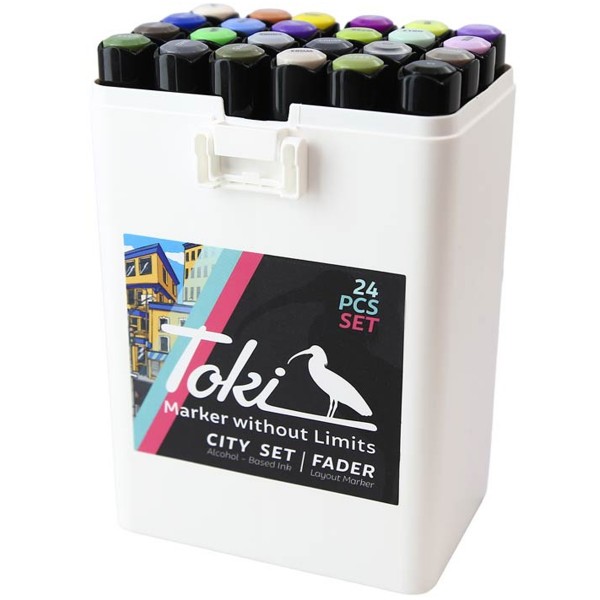 Toki "Fader" Layout Marker 24er Set City