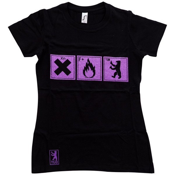 Tasd Graffiti Design Girls T-Shirt "The One" Black/Purple