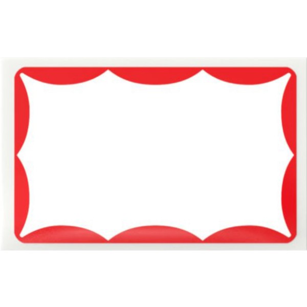 Mr. Eggshell Sticker "Wavy" 50 Stk.- 6x10cm - Red