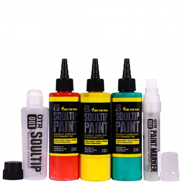 OTR.901 "Soultip Paint Refill (210ml)" + Empty Marker 5er Set 6