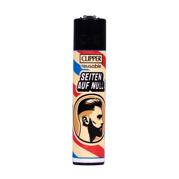 Clipper Feuerzeug "Seiten auf null"
