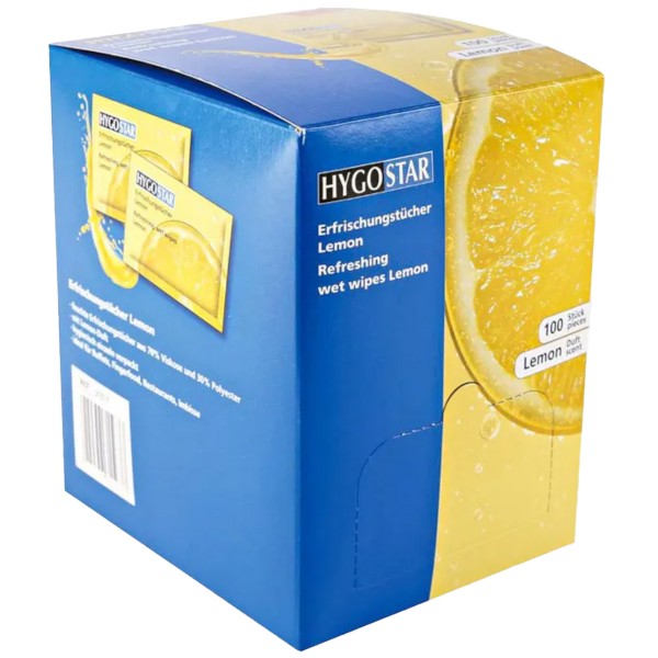 Hygostar Erfrischungstücher "Lemon" - 100er Box