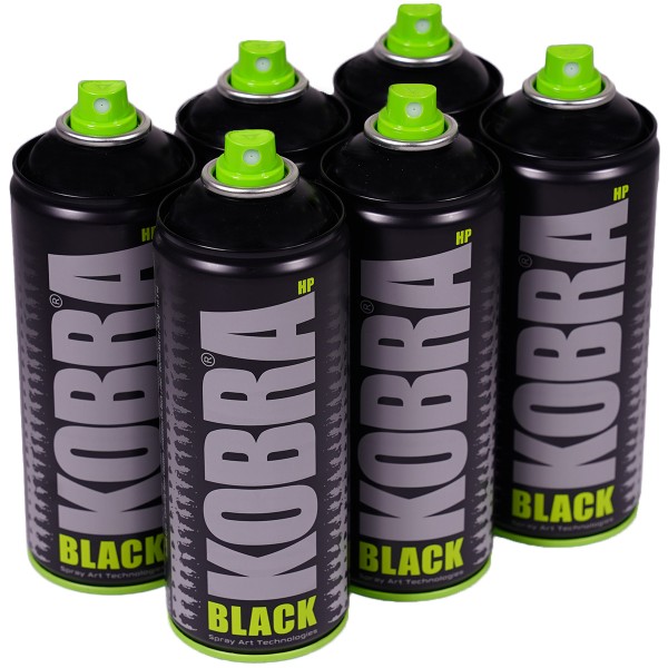 Kobra "New HP Sixpack Supergloss Black 005" (6x400ml)