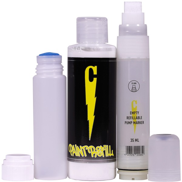 Clash "Refill + Empty Marker" 3er Set #2 White