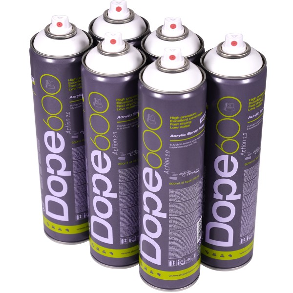 Dope "Action Paint 2.0 Sixpack White Matt" Silver Killer (6x600ml)