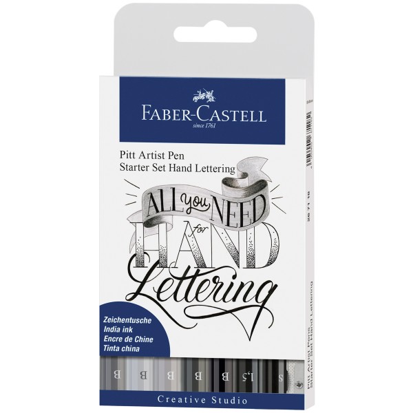 Faber-Castell "Pitt Artist Pen" Starter 8er Set - Hand Lettering