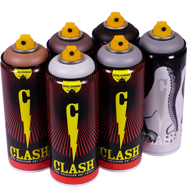 Clash "Paint Multi Color Sixpack Shitty Stone Tones" (6x400ml)