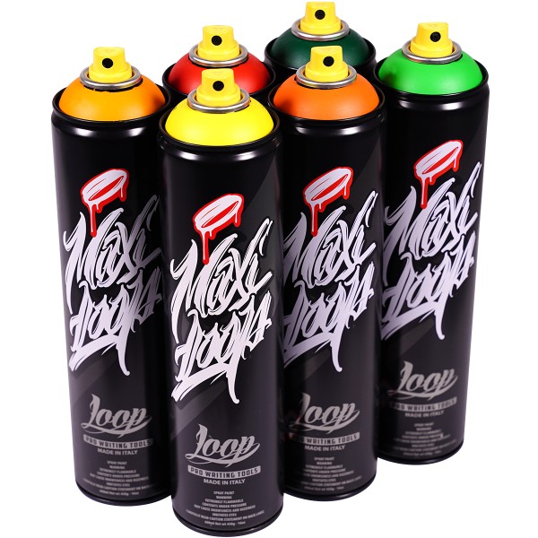 Loop Paint "Maxi Multi Color Sixpack - Traffic Light Tones" (6x600ml)