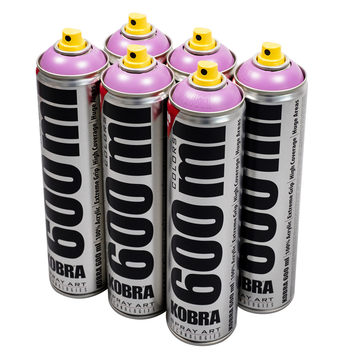 Kobra "Big Paint One Color Sixpack Purple" (6x600ml) Sprühdosen Boxen