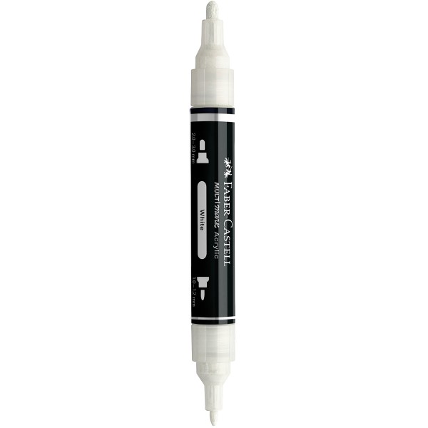 Faber-Castell "Multimark" Acrylic Twin Marker (1-3mm) White 101