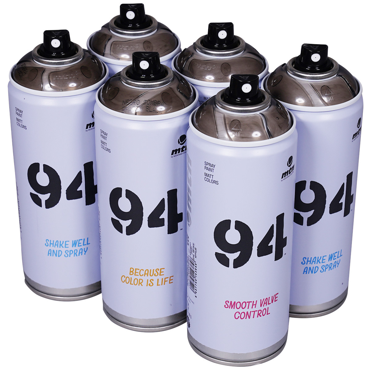 MTN 94 One Color Sixpack Transparent Black 6x400ml Spr hdosen 