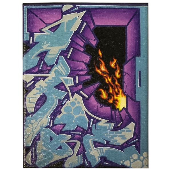 "Akte One - Fire in the Hole (Original)" 18x24cm