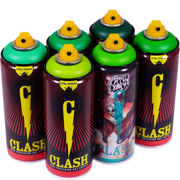 Clash "Paint Multi Color Sixpack Emerald Tones" (6x400ml)