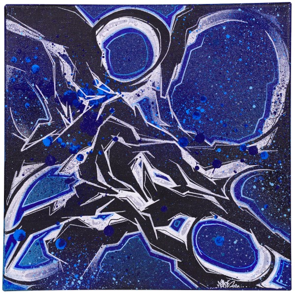 "Meise - Lettere Rotonde Blue" 30x30cm