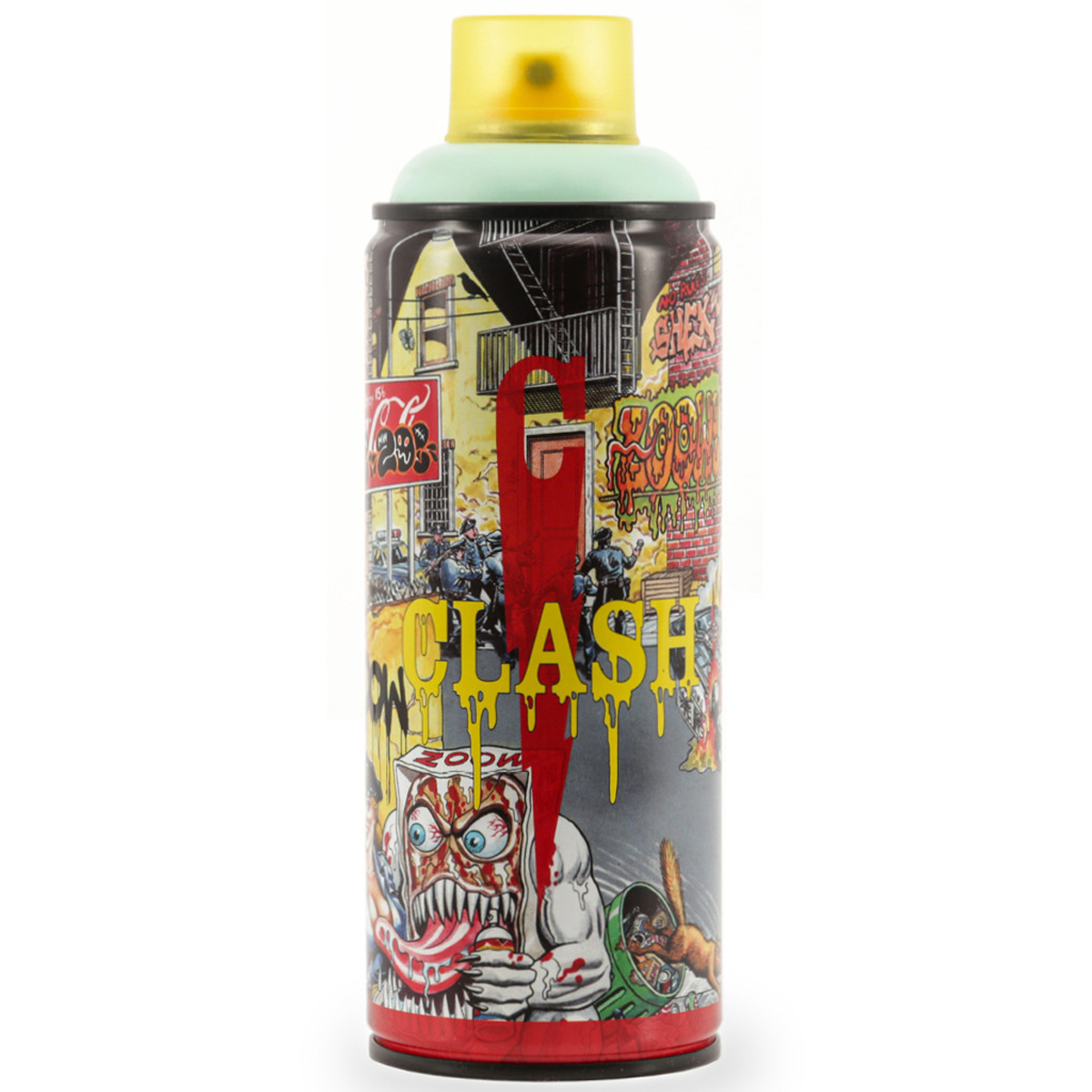 Sprühdosen Set Schwarz/Weiß – 6x400ml Acryllack + Verschiedene Sprühaufsätze