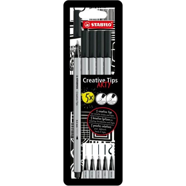 Stabilo "Creative Tips" 5er Set Black