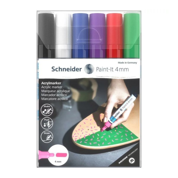 Schneider "Paint-It 310 Acrylmarker" (4mm) - 6er Set 1