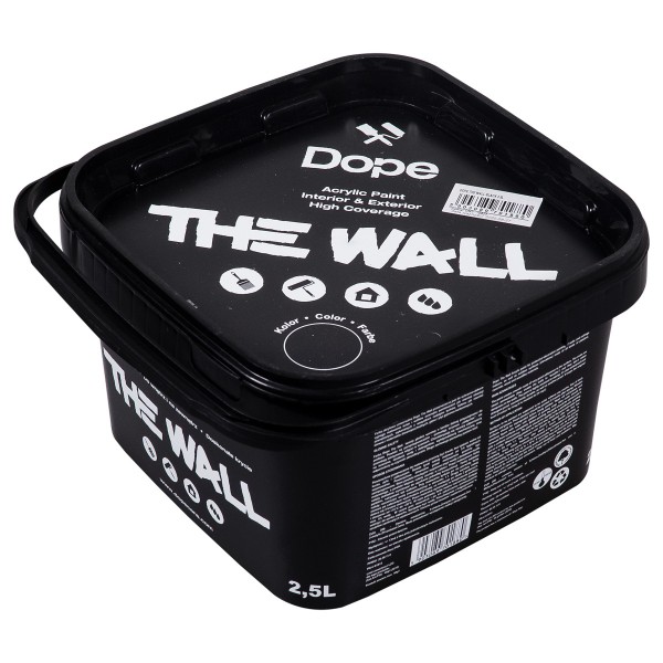 Dope Acryl Premium Wandfarbe "The Wall 2,5L" Black