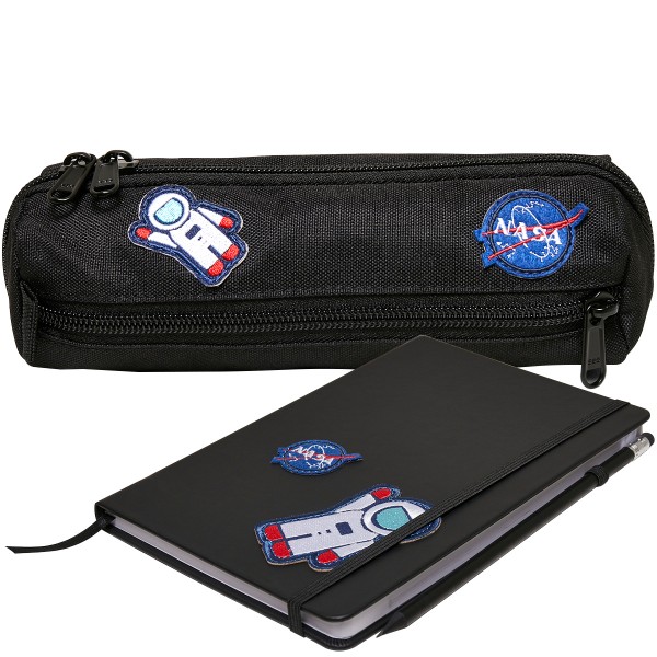 Mister Tee "NASA Notebook & Pencilcase Set" Black