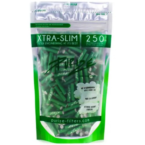 Purize Aktivkohlefilter "XTRA Slim Size 250er Pack" Green (5,9mm)